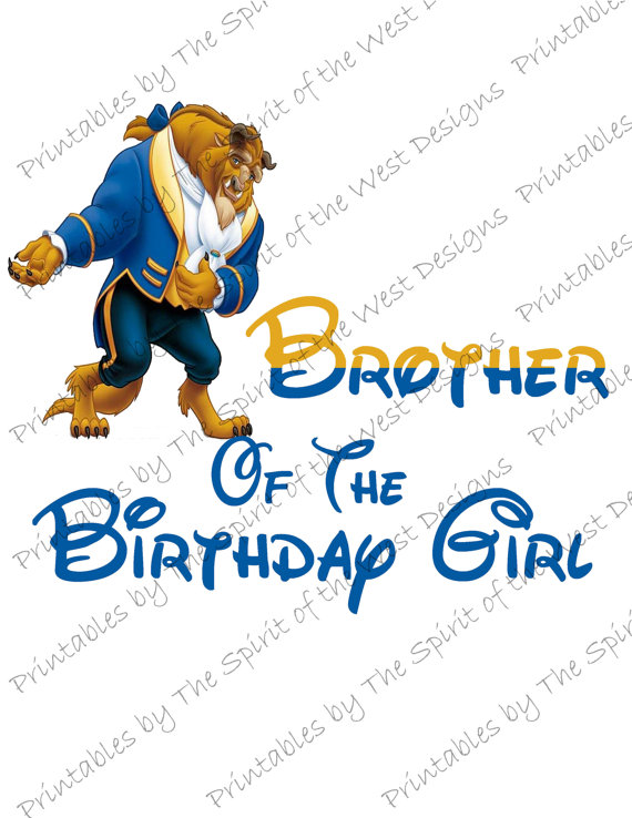 570x738 Brother Of The Birthday Girl Image Use As Printable Iron