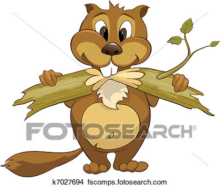 450x384 Clipart Of Cartoon Character Beaver K7027694