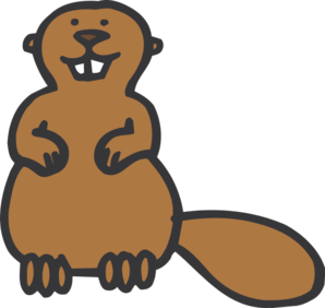 298x282 Simple Beaver Cartoon Clip Art