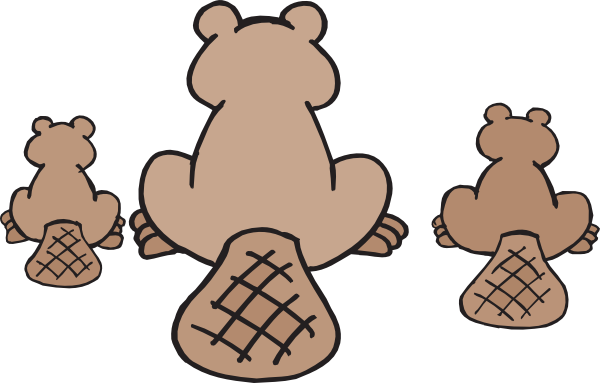 600x383 Beaver Family Clip Art