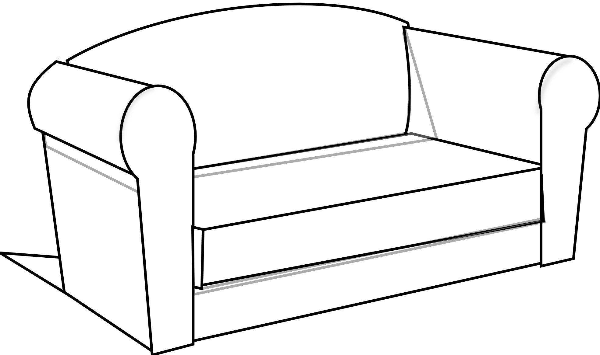 1969x1167 Bed Black And White Couch Clipart Black And White Free Images
