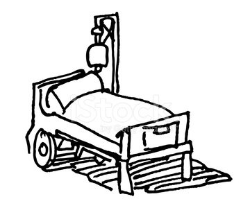 360x300 Hospital Bed Sketch Stock Vectors