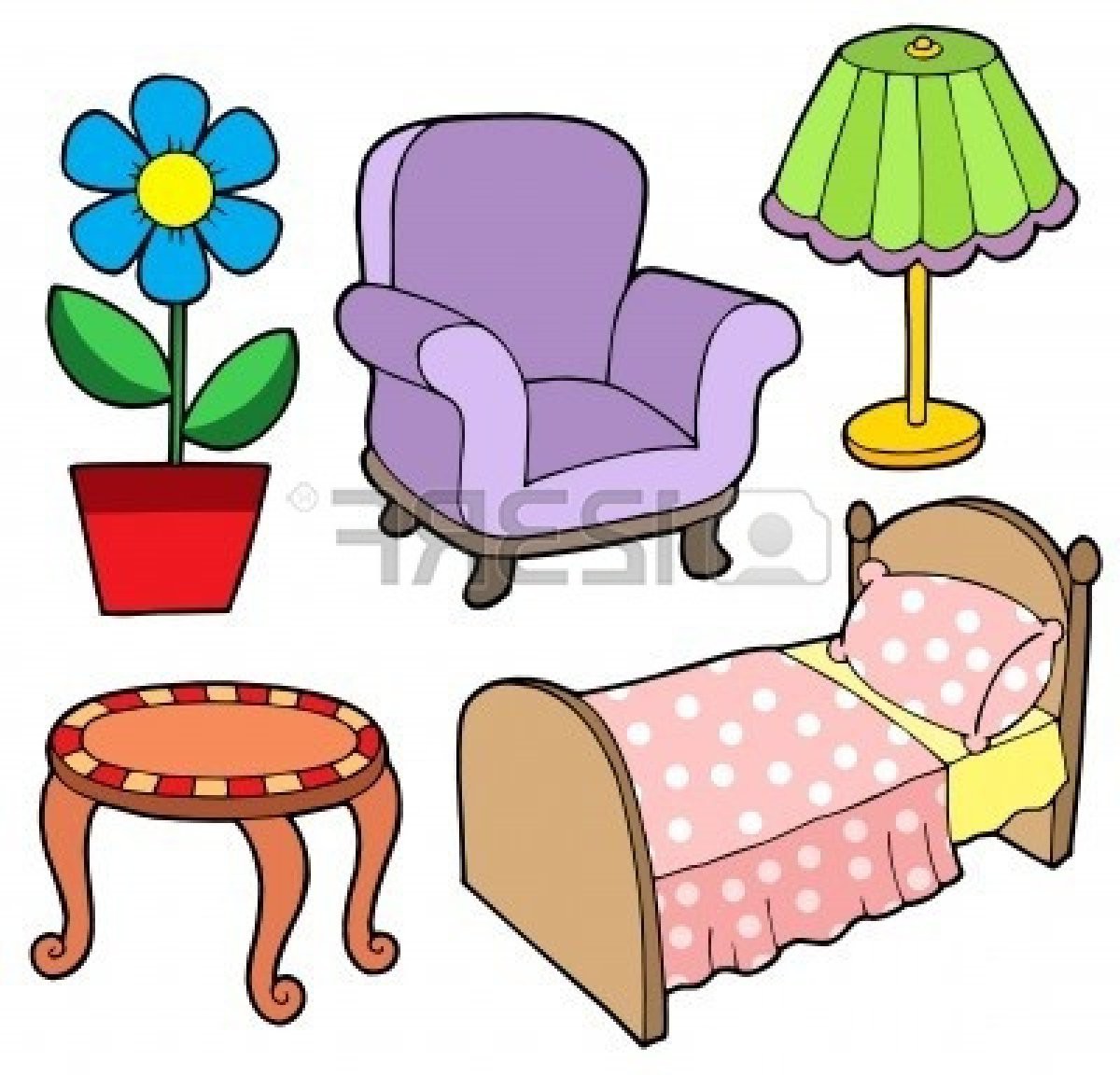 1200x1152 Bedroom Clipart For Kid Purple