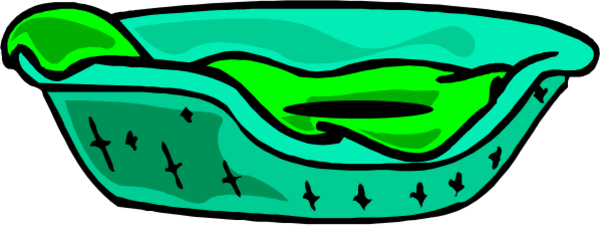 600x225 Dog Bed Vector Clip Art