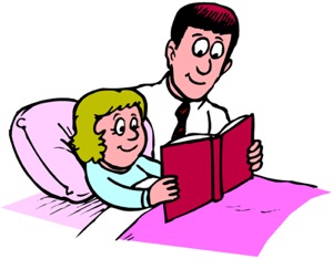 300x234 Bedtime Reading Clipart