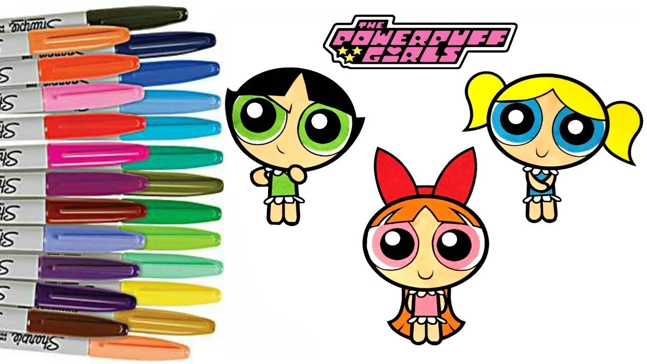 1280x720 Powerpuff Girls Coloring Book Blossom Bubbles Buttercup Bedtime