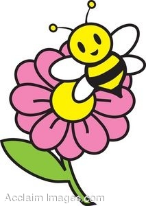 213x300 Flower And A Bee Art Graphics Bees, Bee Clipart