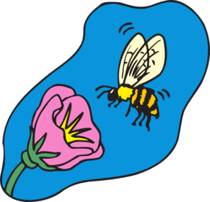 297x285 Bee With Flower Clip Art