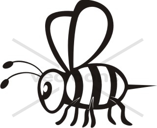 320x262 Walking Bee In Black And White
