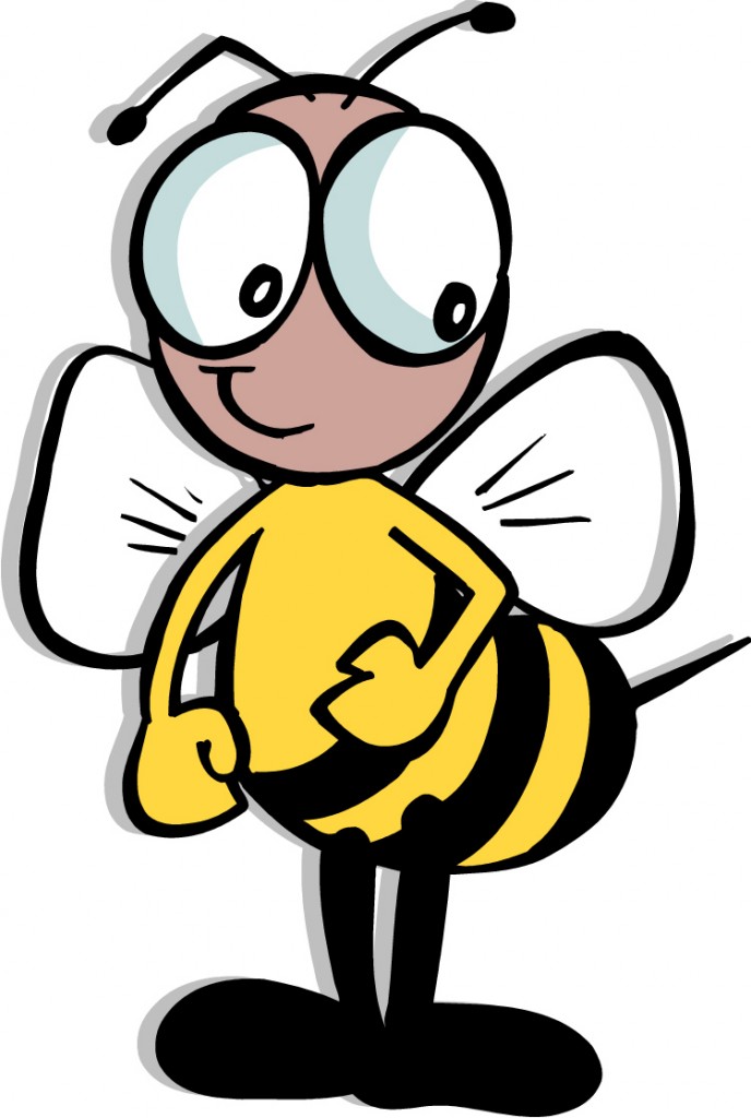 688x1024 Bee Clipart Black Background