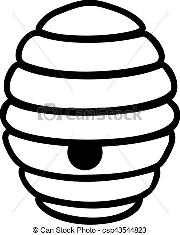 361x470 Bee Hive Clipart Black And White