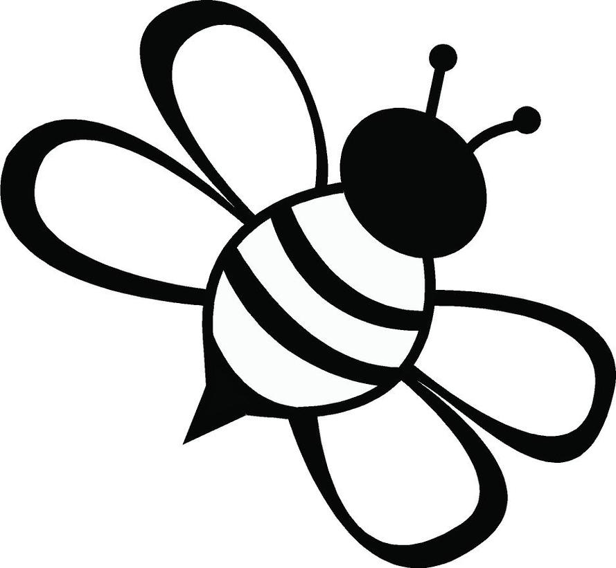 889x821 Bee Black And White Line Drawing Simple Bee Clipart Free To Use