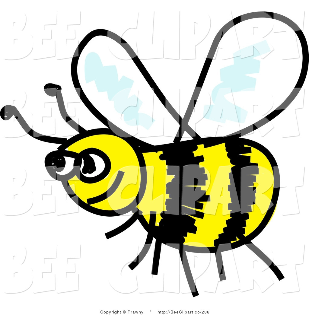 1024x1044 Clip Art Of A Happy Yellow And Black Flying Honeybee By Prawny