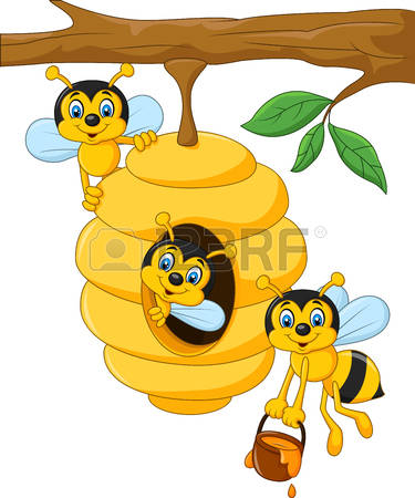 375x450 Branch Clipart Beehive