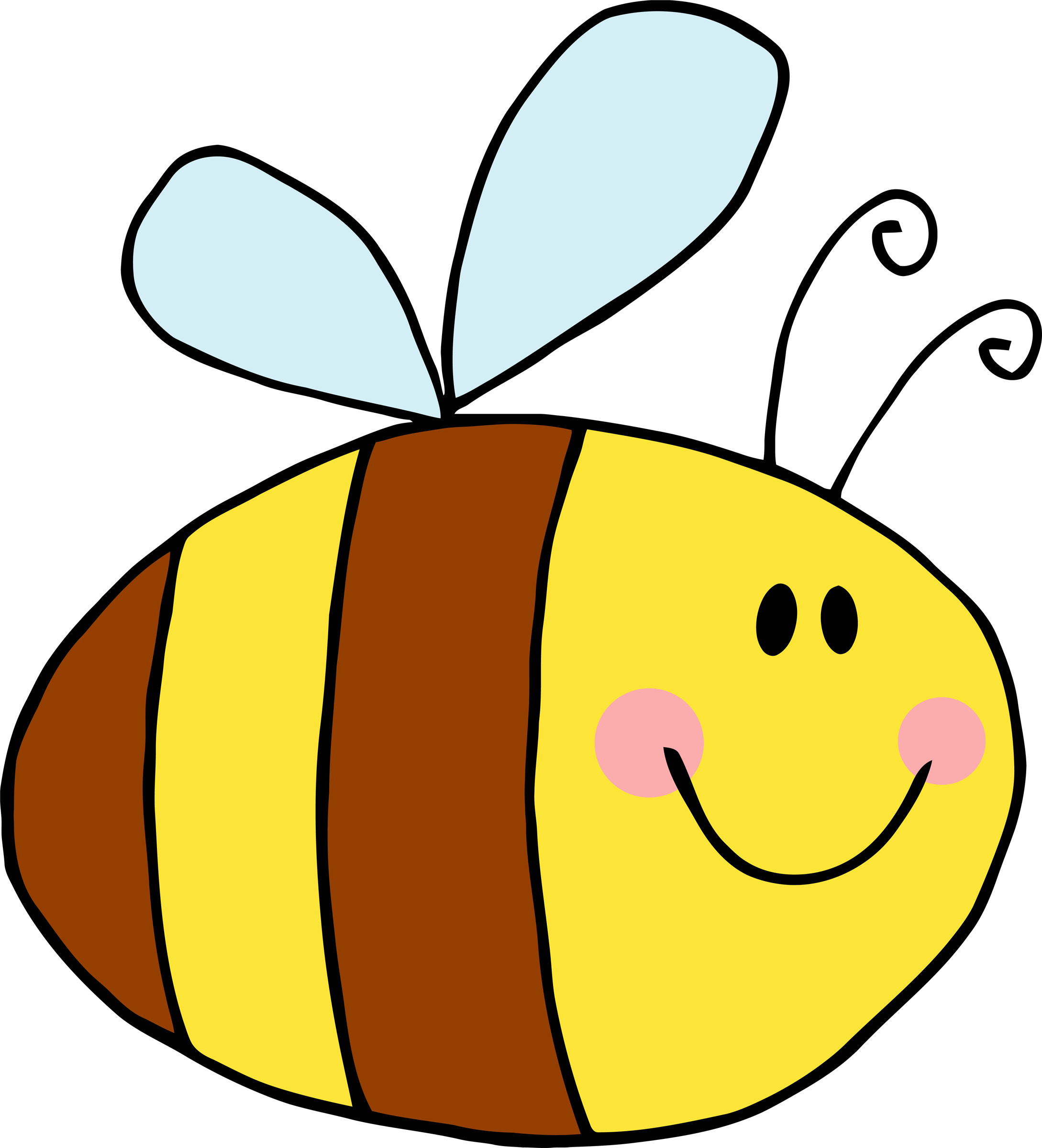 2178x2400 Cute Bee Clipart