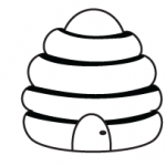 150x150 Outline Of A Bumble Bee Kids Coloring Pages Beehive Outline