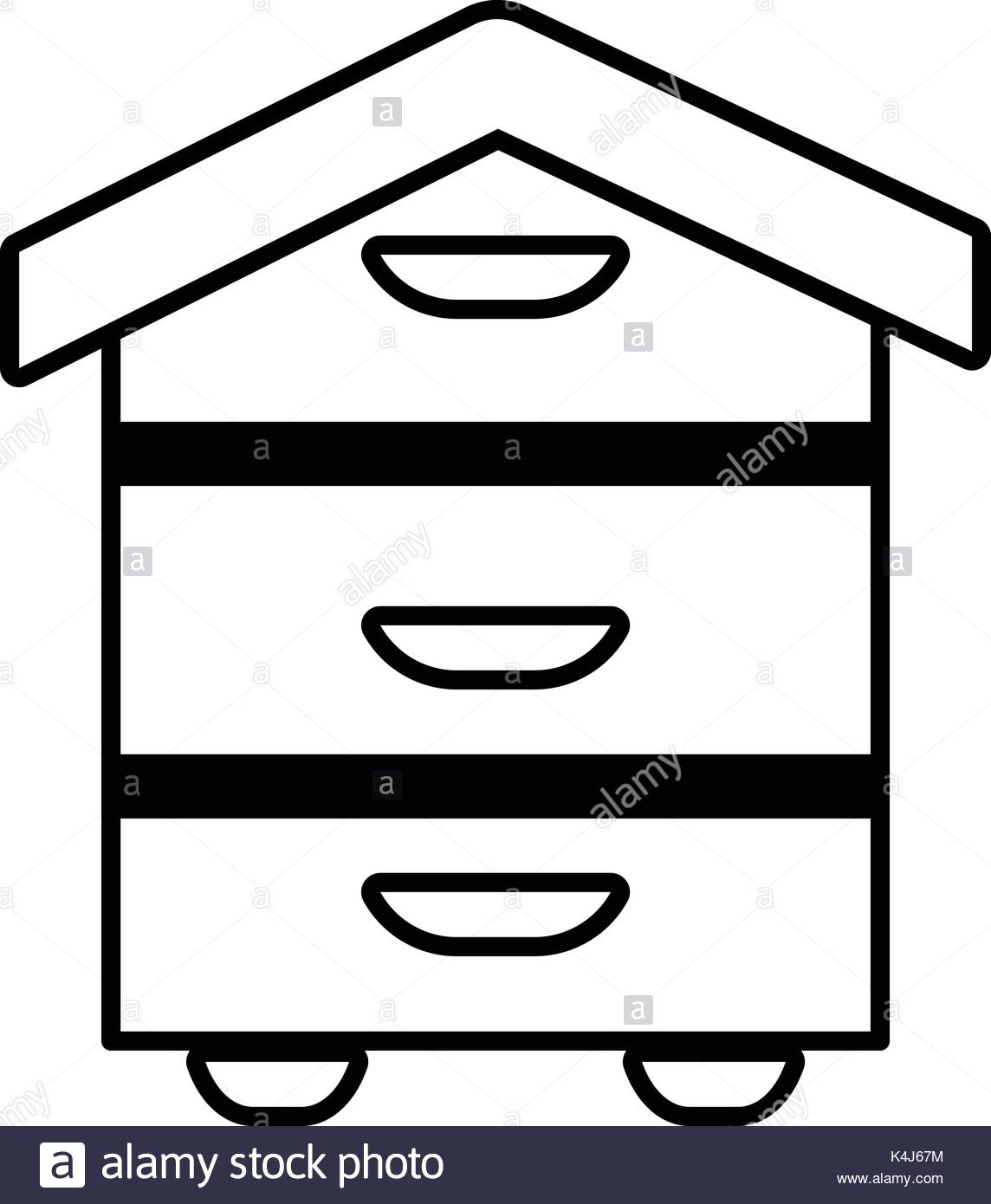 1144x1390 Wood Beehive Icon , Outline Style Stock Vector Art Amp Illustration