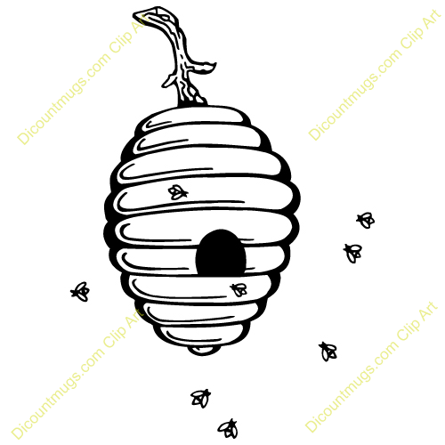 500x500 Bee Hive Clipart Tree Clip Art