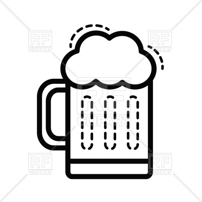 400x400 Beer Icon Line Royalty Free Vector Clip Art Image