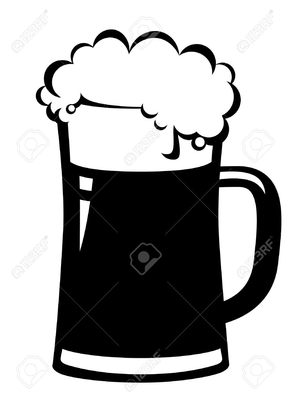 1004x1300 Black Beer Mug On White Royalty Free Cliparts, Vectors, And Stock