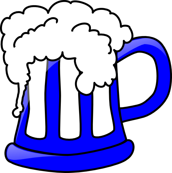 594x596 Blue Beer Mug Clip Art