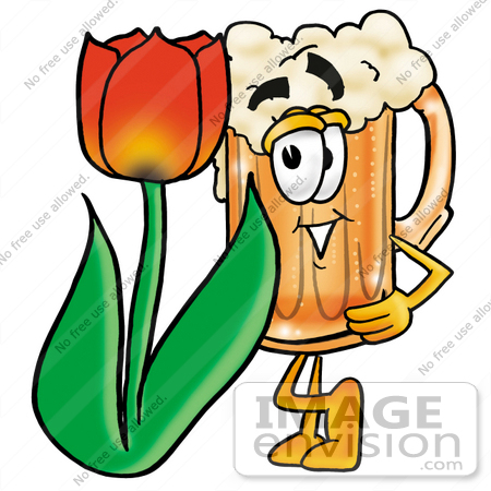 450x450 Clip Art Graphic Of A Frothy Mug Of Beer Or Soda Cartoon Character
