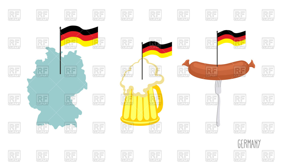 1200x690 Map And German Flag With Beer Royalty Free Vector Clip Art Image