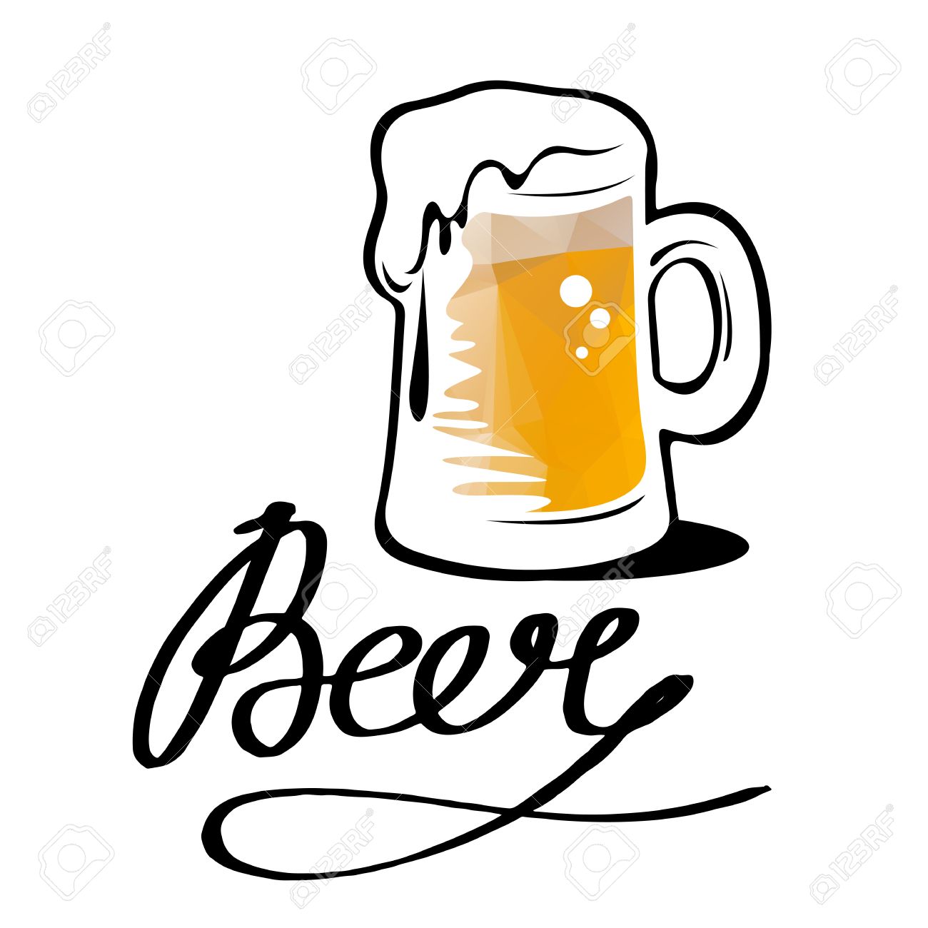 1300x1300 Beer Glass Vector Silhouette Isolated On White Background