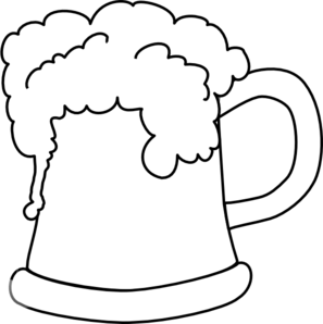 297x298 Beer Mug Outline Clip Art