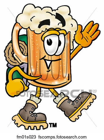 350x470 Clipart Of Beer Mug Hiking Fm01s023