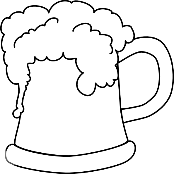 594x595 Beer Stein Outline Clipart