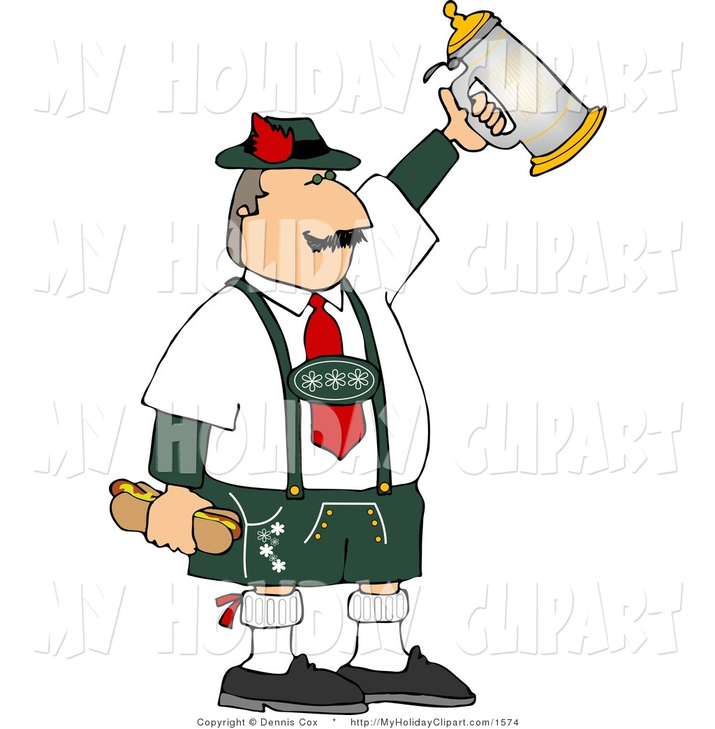 1024x1044 Clip Art Of A Happy German Man Celebrating Oktoberfest With A Beer