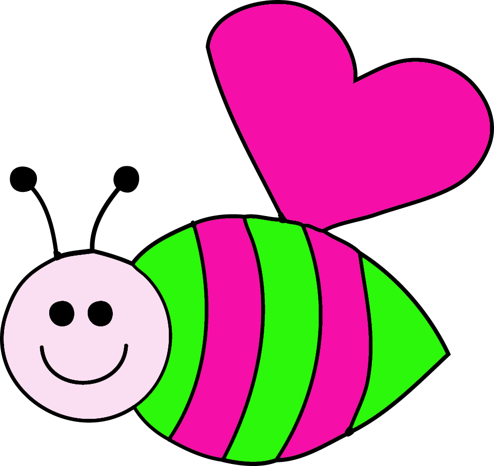 963x908 Valentine Bee Clip Art