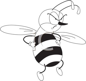 350x330 Picture Of An Angry Honeybee With His Hands On His Hips In Black