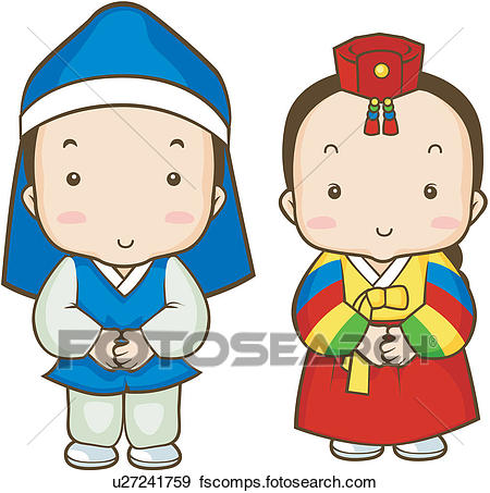 450x453 Clip Art Of New Year, Korean Dress, Opening, First Day Of The Year