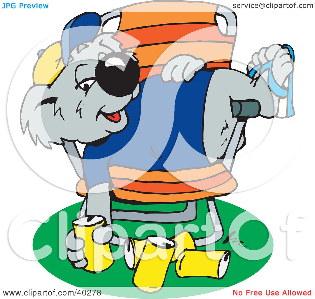 1080x1024 Clipart Illustration Of A Lazy Drunk Koala Slumped In A Chair
