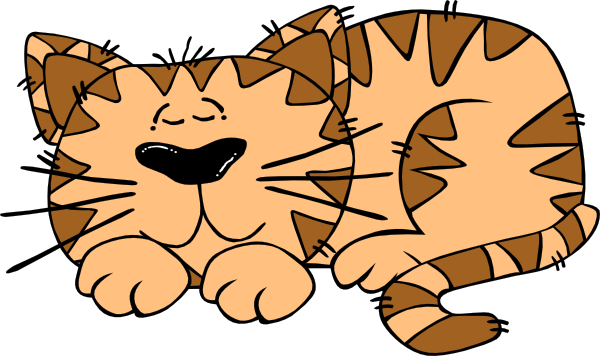 600x356 Lazy Cat Clipart