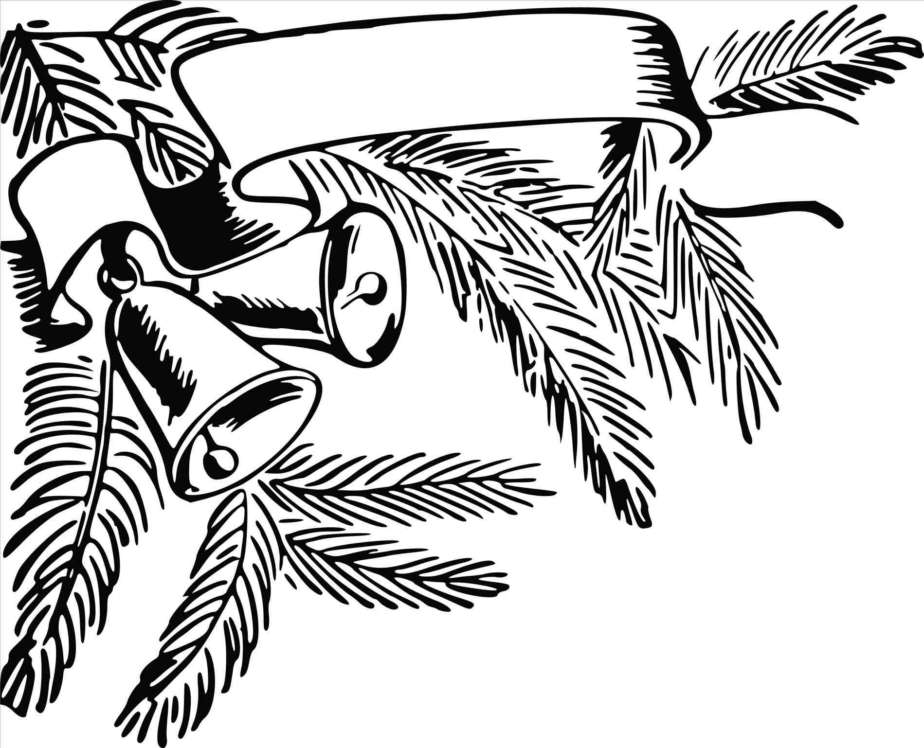1899x1538 Christmas Bells Clipart Black And White Cheminee.website