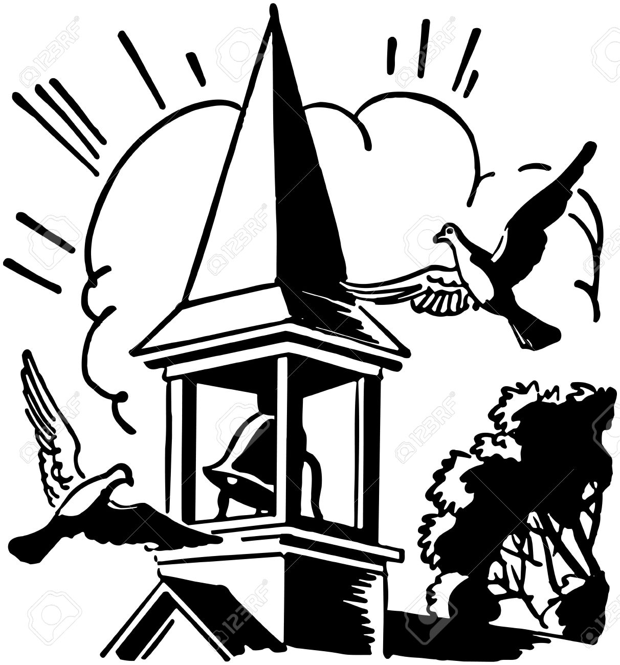 1212x1300 Bell Towers Clipart