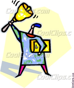 251x300 Teacher Ringing A School Bell Vector Clip Art