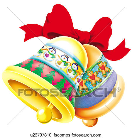 450x470 Clipart Of Christmas Bells U23797810