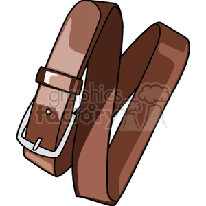 300x300 Royalty Free Brown Leather Belt 137155 Vector Clip Art Image