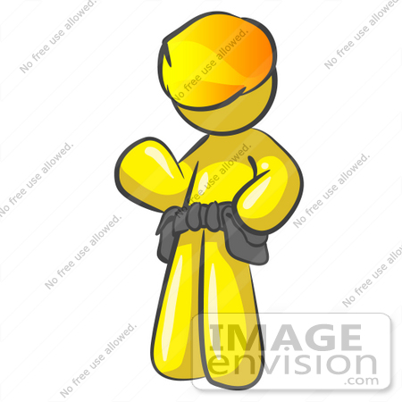 450x450 Clip Art Graphic Of A Yellow Guy Character With A Hardhat And Tool