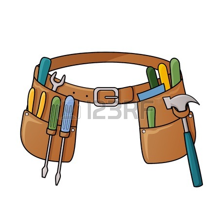 450x450 Vector Illustration Of Tool Belt With Different Tools