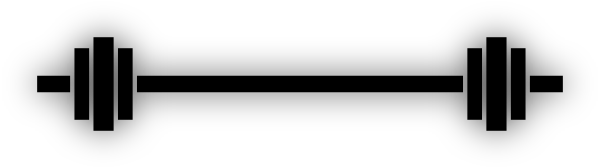 600x168 Bent Weight Bar Clipart