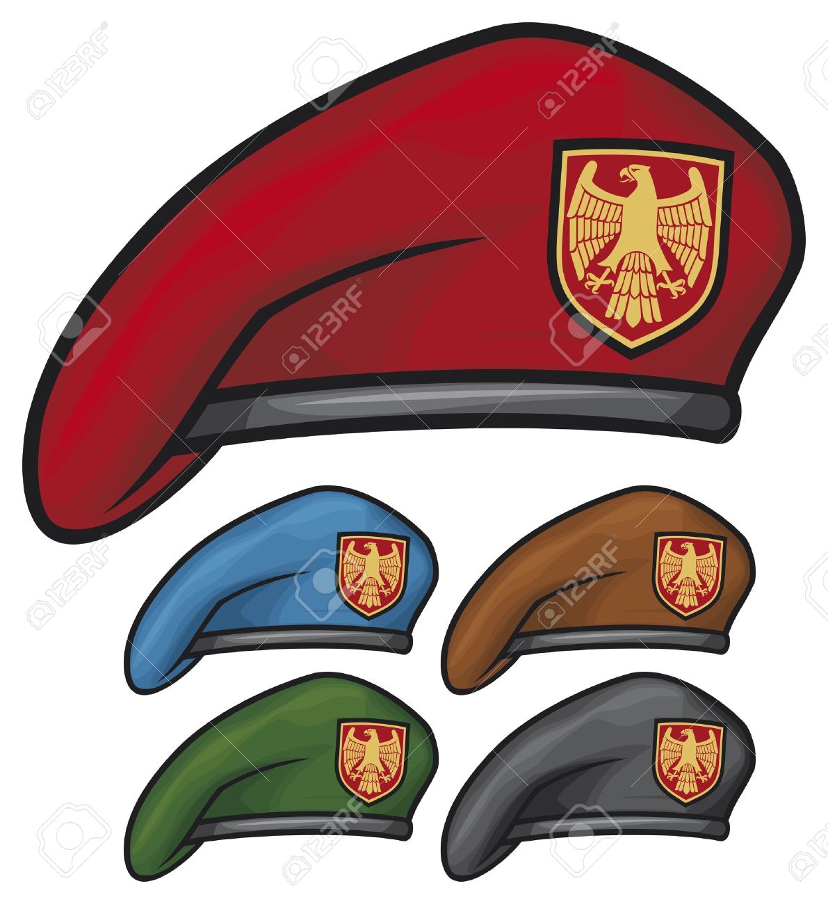 1191x1300 Military Beret Beret Collection Royalty Free Cliparts, Vectors