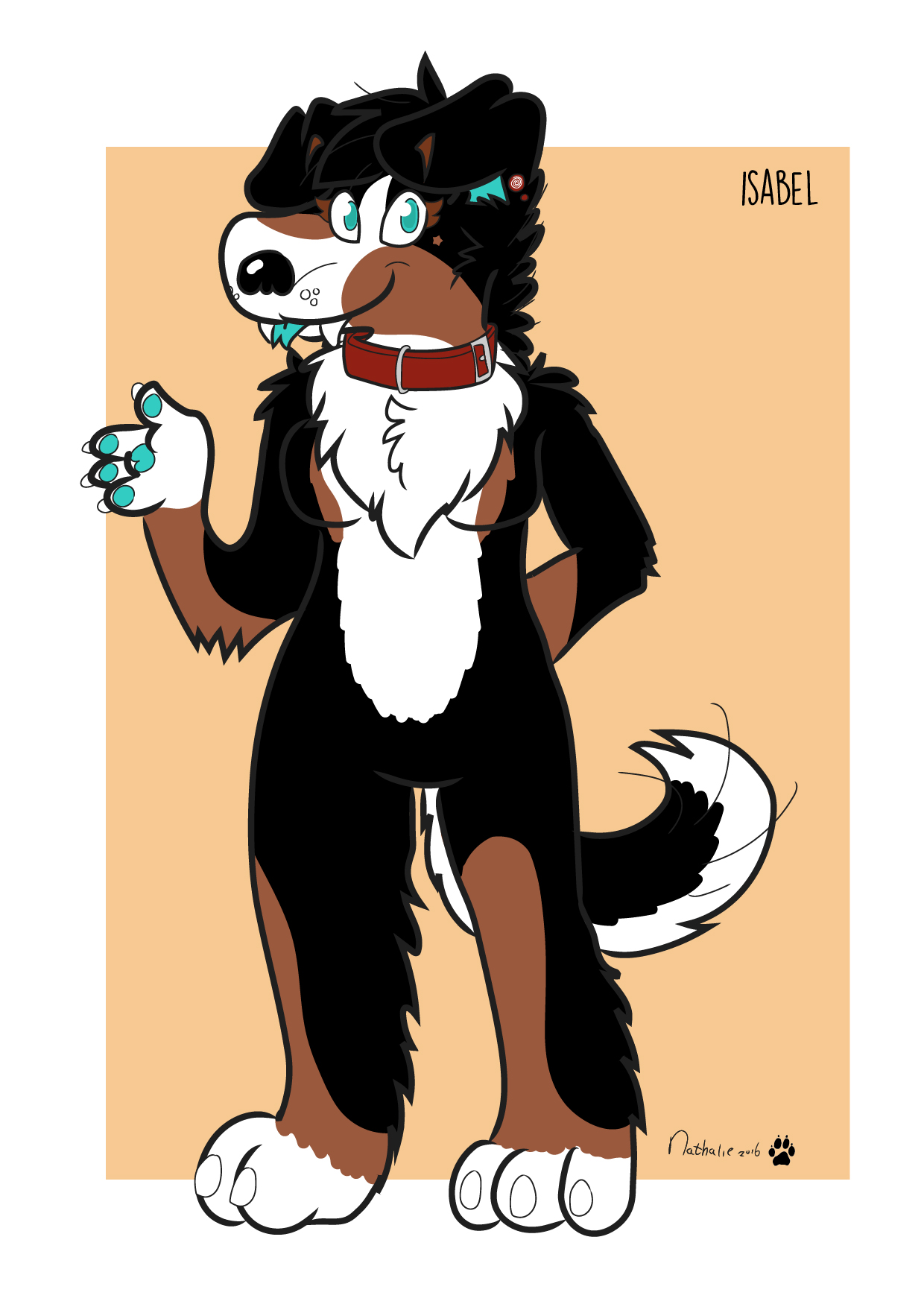 1240x1754 Say Hello To My Newest Oc Isabel The Sabertooth Bernese Mountain