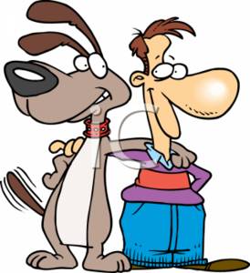 274x300 Clipart Illustration Of A Man And His Dog