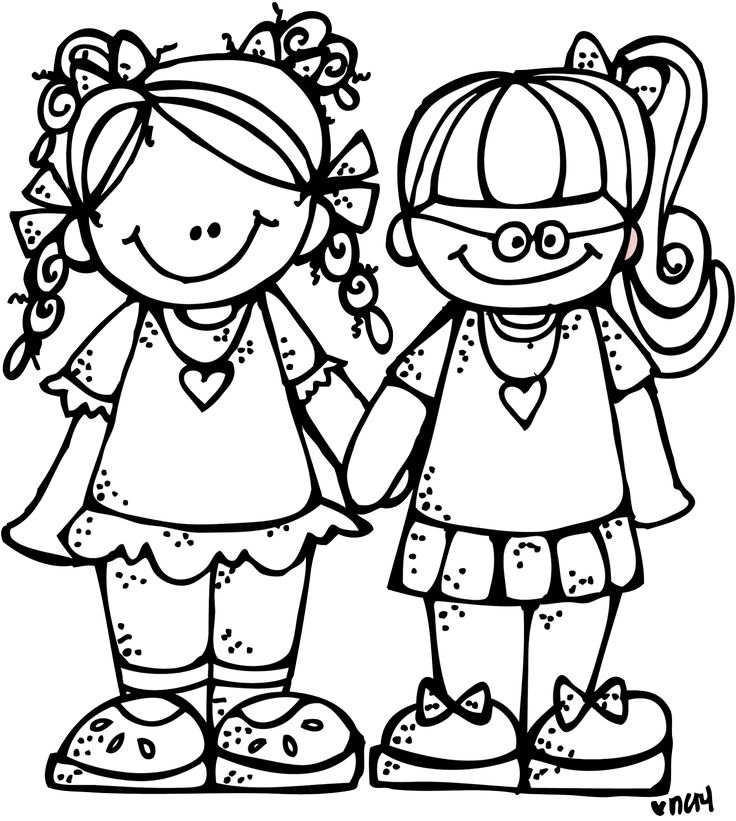 736x821 Black And White Best Friends Clipart