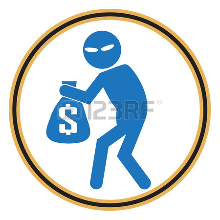 450x450 Beware Pickpocket Sign, Pickpocket Icon On Red Button Royalty Free